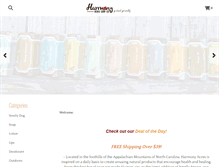 Tablet Screenshot of harmonyacressoap.com